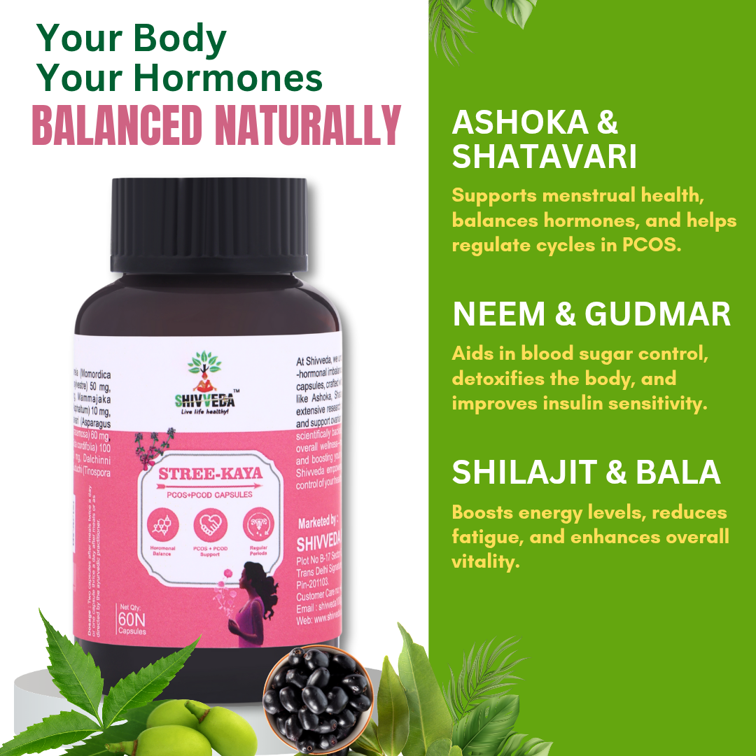 Shivveda Stree Kaya – Ayurvedic Herbal Supplement for Women’s Wellness & Hormonal Balance