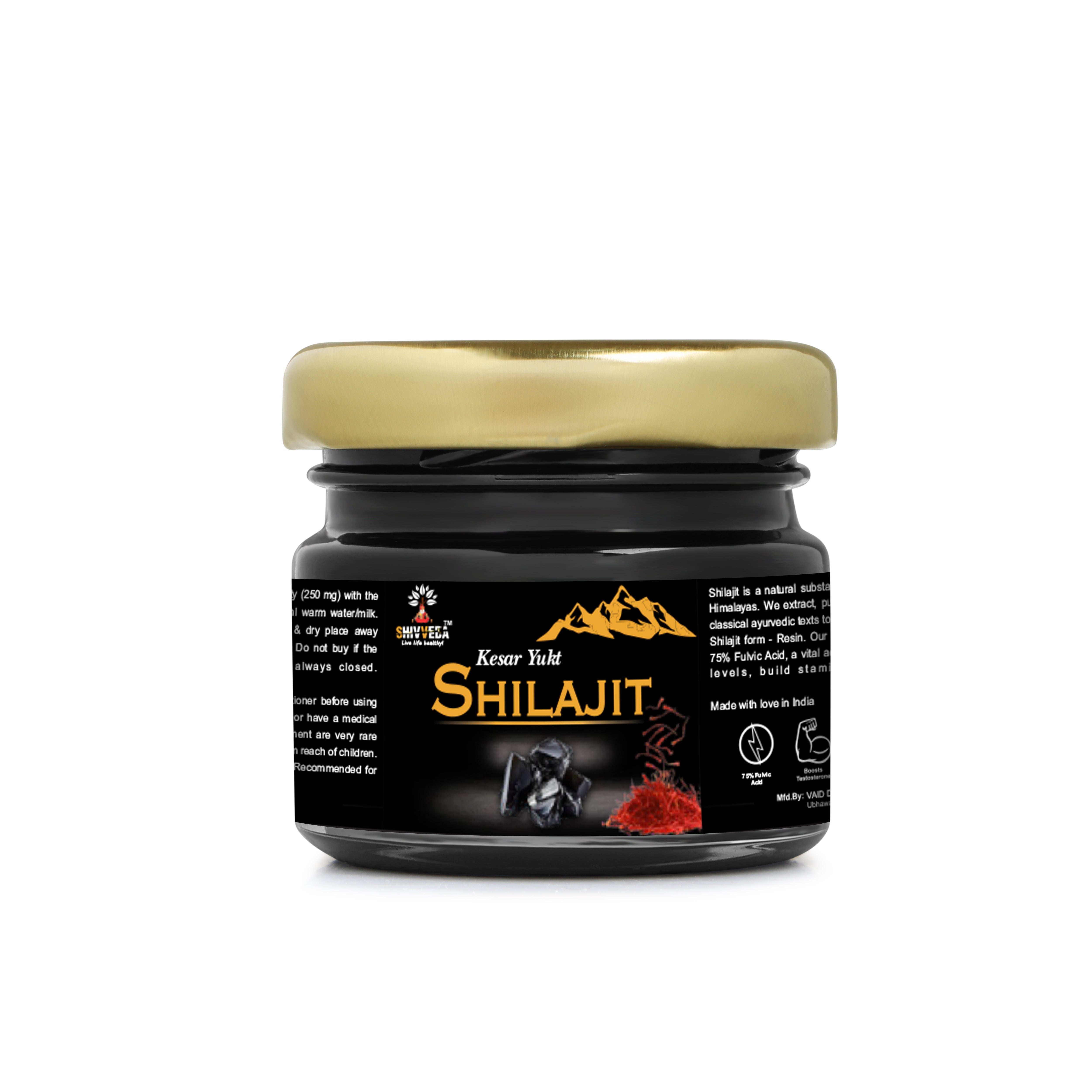 Kesar Yukt Shilajit – Pure Himalayan Energy & Vitality Boost with Saffron