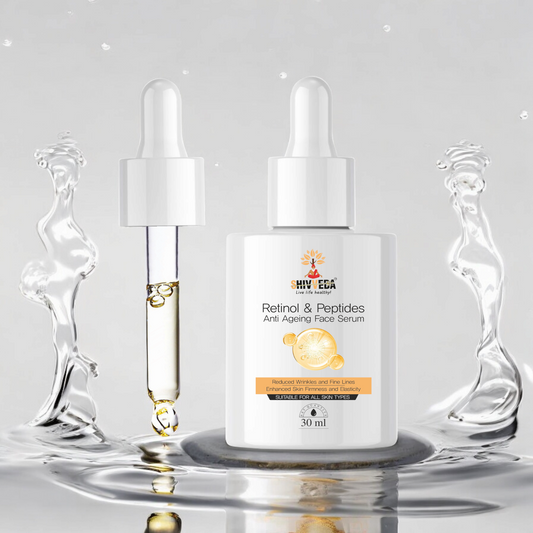 Shivveda Retinol & Peptides Anti-Ageing Face Serum - Youthful Glow, Firm Skin, and Smooth Texture