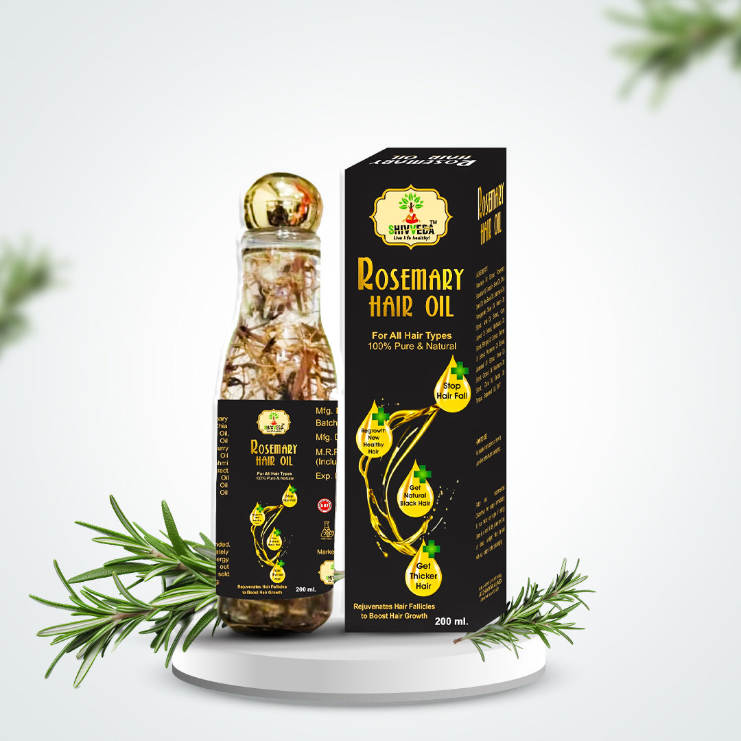 Rosemary Hair Oil Ayurveda - Natural Hair Growth & Scalp Nourishment | Shivved Pvt Ltd