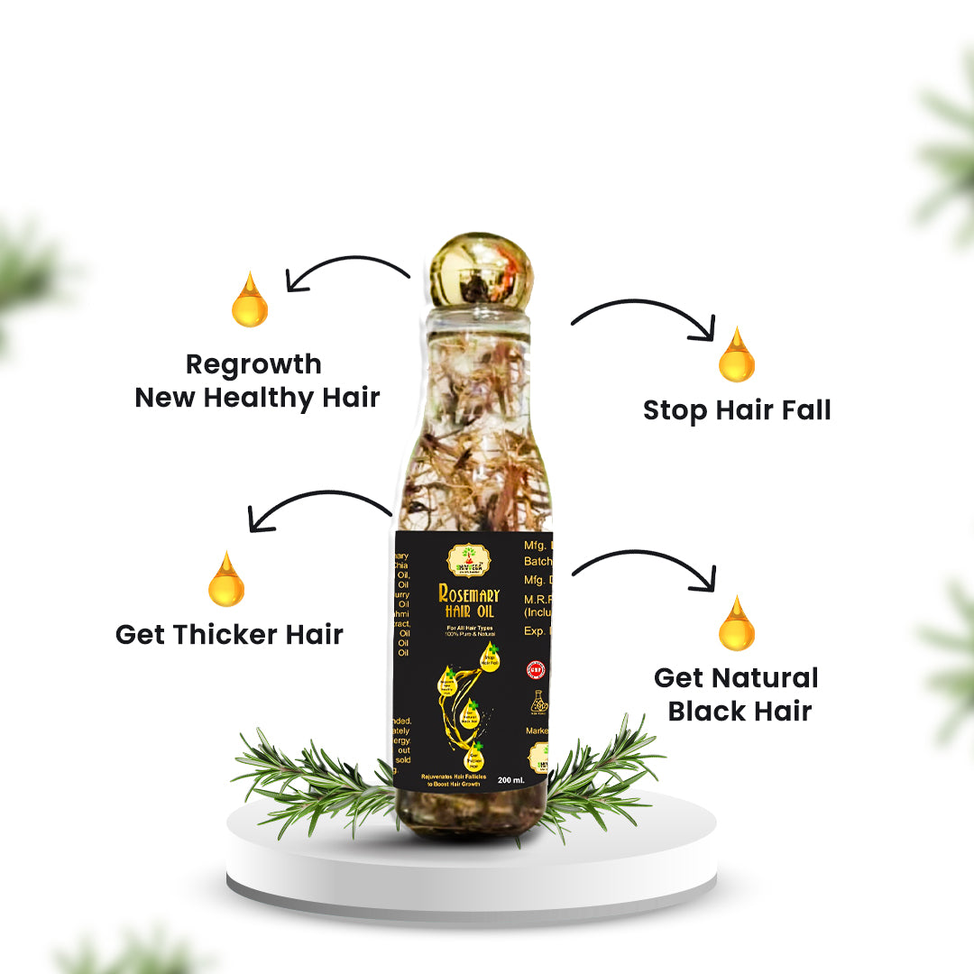 Rosemary Hair Oil Ayurveda - Natural Hair Growth & Scalp Nourishment | Shivved Pvt Ltd