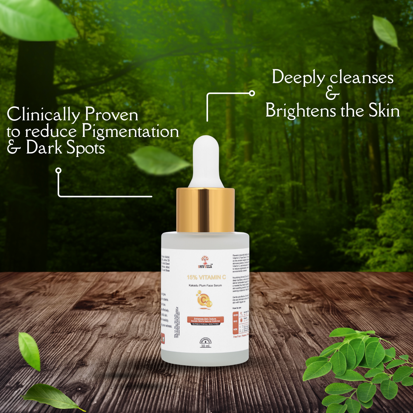 15% Vitamin C,kakadu Plum face serum Skin Lightening Serum | Brightening Booster 21 day Result by Shivveda